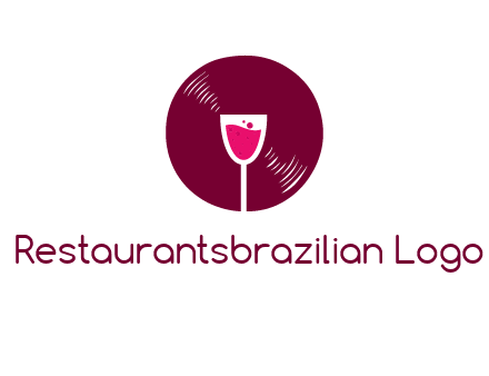 wine glass inside the disk logo