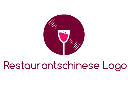 wine glass inside the disk logo