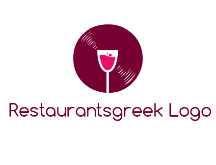 wine glass inside the disk logo