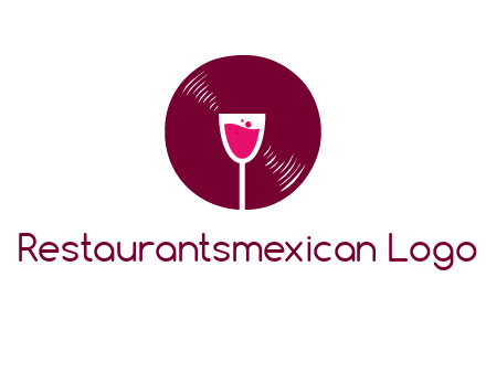 wine glass inside the disk logo