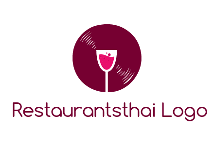 wine glass inside the disk logo