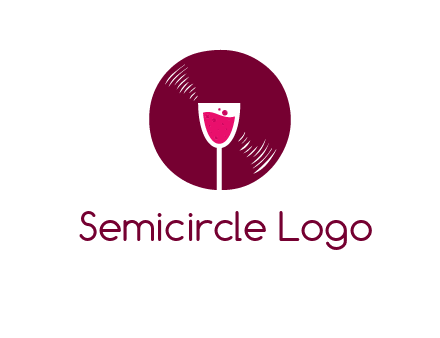 wine glass inside the disk logo