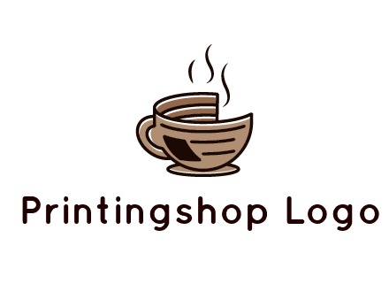 Printed mug Logo Design