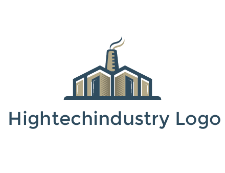 factory or industrial plant with a smoking chimney