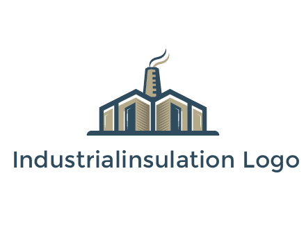 factory or industrial plant with a smoking chimney