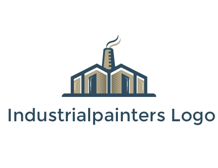 factory or industrial plant with a smoking chimney