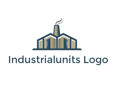factory or industrial plant with a smoking chimney