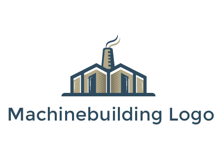 factory or industrial plant with a smoking chimney