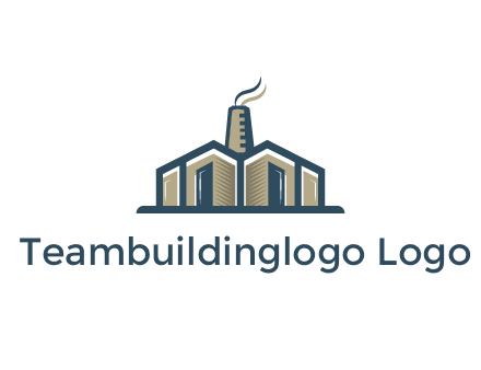 factory or industrial plant with a smoking chimney