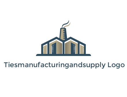 factory or industrial plant with a smoking chimney
