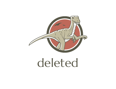 Dinosaur illustration with Tyrannosaurus rex and Pterodactyls