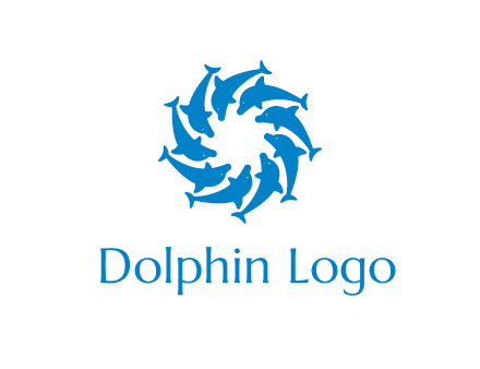 dolphins forming a circle