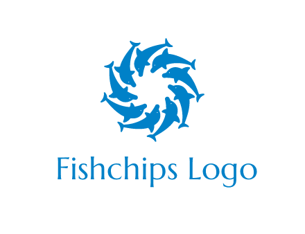 dolphins forming a circle