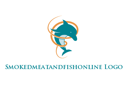 swirl surrounding a dolphin