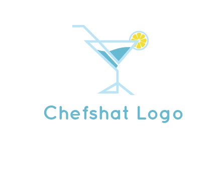 glass of juice with lemon beverage logo