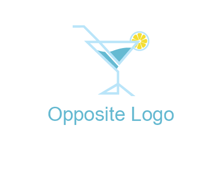 glass of juice with lemon beverage logo