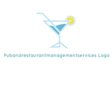 glass of juice with lemon beverage logo