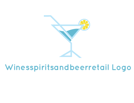 glass of juice with lemon beverage logo