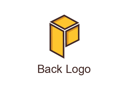 two squares and a rectangle depicting a box