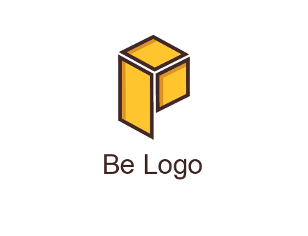 two squares and a rectangle depicting a box