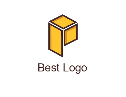 two squares and a rectangle depicting a box