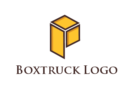 two squares and a rectangle depicting a box