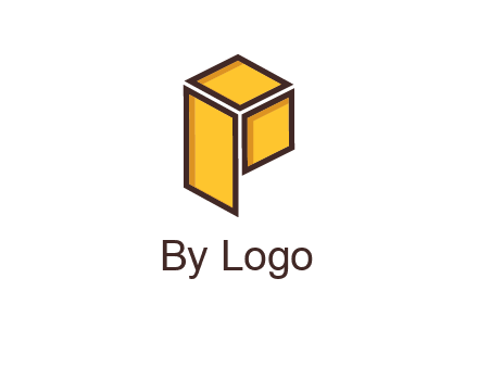 two squares and a rectangle depicting a box