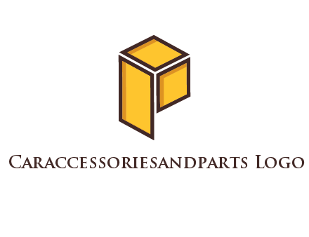 two squares and a rectangle depicting a box