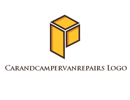 two squares and a rectangle depicting a box