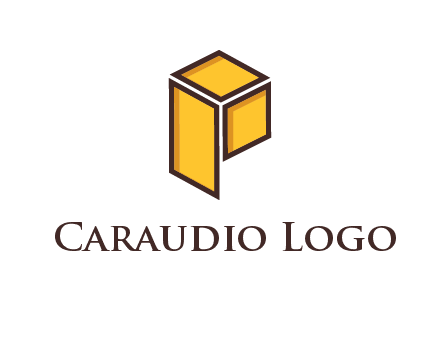 two squares and a rectangle depicting a box