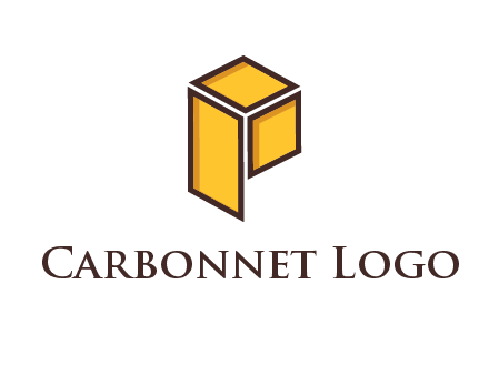 two squares and a rectangle depicting a box