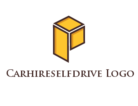 two squares and a rectangle depicting a box