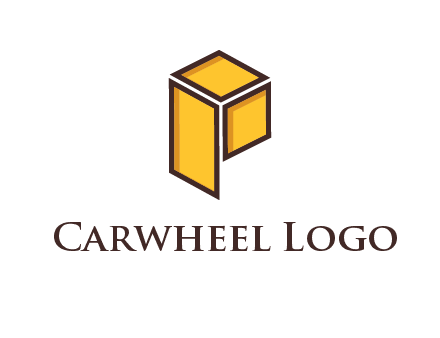 two squares and a rectangle depicting a box