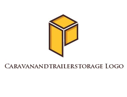 two squares and a rectangle depicting a box