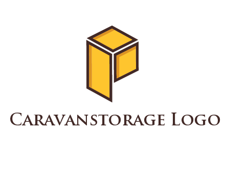 two squares and a rectangle depicting a box