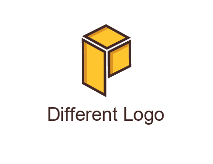 two squares and a rectangle depicting a box