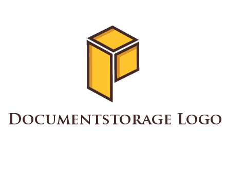 two squares and a rectangle depicting a box