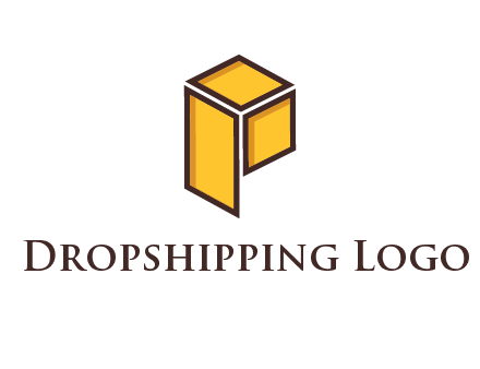 two squares and a rectangle depicting a box