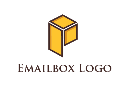 two squares and a rectangle depicting a box