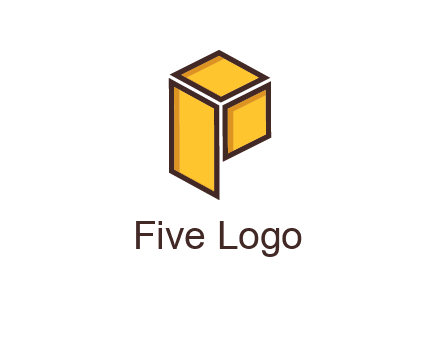 two squares and a rectangle depicting a box
