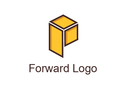 two squares and a rectangle depicting a box
