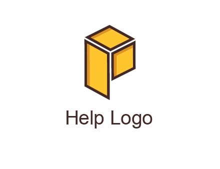 two squares and a rectangle depicting a box