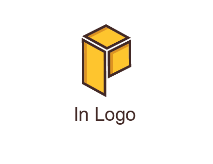 two squares and a rectangle depicting a box