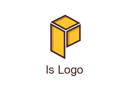two squares and a rectangle depicting a box