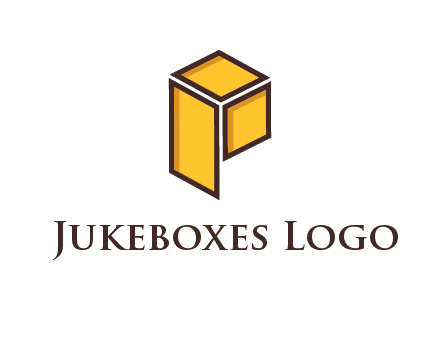 two squares and a rectangle depicting a box