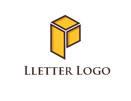 two squares and a rectangle depicting a box