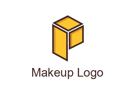 two squares and a rectangle depicting a box
