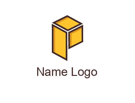 two squares and a rectangle depicting a box