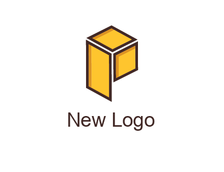 two squares and a rectangle depicting a box