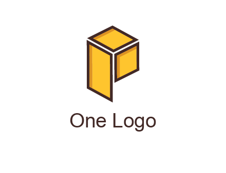 two squares and a rectangle depicting a box